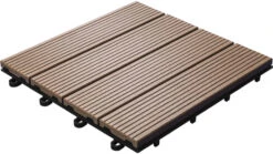 Planeo WPC-Terrassenfliese Braun 30x30 Cm - 6 Stk