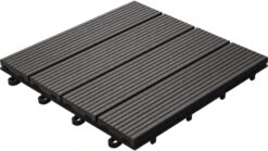 Planeo WPC-Terrassenfliese Anthrazit 30x30 Cm - 6 Stk