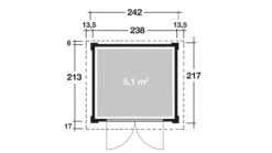 Planeo Gartenhaus - Systemhaus Venlo Titangrau 19 Planeo Gartenhaus - Systemhaus Venlo Titangrau -Planeo Klick Deutschland Verkaufs-Shop 819200 3 1