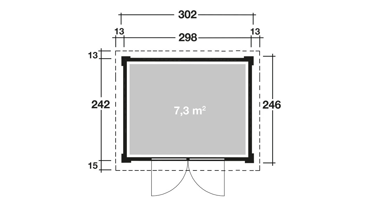 Planeo Gartenhaus - Systemhaus Venlo Titangrau 11 Planeo Gartenhaus - Systemhaus Venlo Titangrau – Bild 11