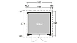 Planeo Gartenhaus - Systemhaus Venlo Titangrau 20 Planeo Gartenhaus - Systemhaus Venlo Titangrau -Planeo Klick Deutschland Verkaufs-Shop 819250 3 1