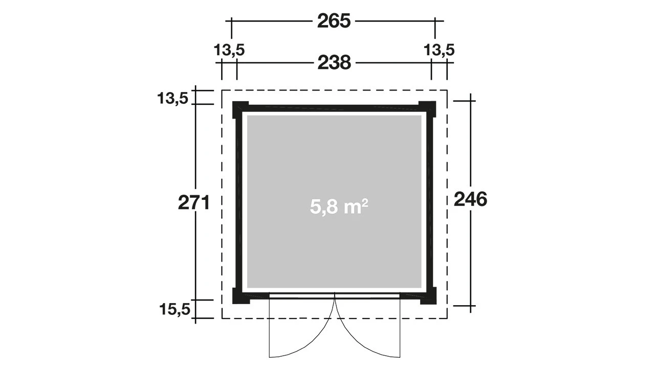 Planeo Gartenhaus - Systemhaus Venlo Titangrau 10 Planeo Gartenhaus - Systemhaus Venlo Titangrau – Bild 10