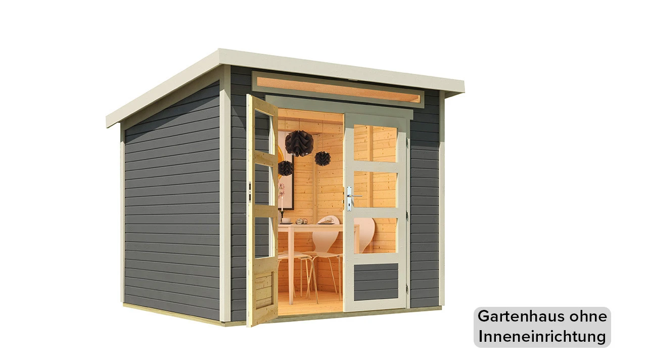 Planeo Gartenhaus - Systemhaus Venlo Titangrau 2 Planeo Gartenhaus - Systemhaus Venlo Titangrau – Bild 2