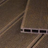 Planeo ECO-Line WPC Terrassendiele Hohlkammer Dunkelbraun - Glatt/gerillt
