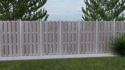 Planeo Premo - HPL-Fertigzaun Hochkant Holzoptik 90 X 180 Cm -Planeo Klick Deutschland Verkaufs-Shop planeo premo fertigzaun sichtschutz