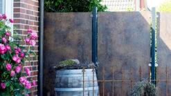 Planeo Premo - HPL-Sichtschutz Senkrecht Rostoptik -Planeo Klick Deutschland Verkaufs-Shop planeo sichtschutz premo rost 02