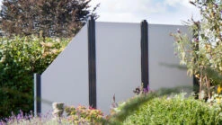 Planeo Premo - HPL-Sichtschutz Senkrecht Uni Grau