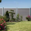 Planeo Viento - Gartenzaun Quadratisch Ziegelgrau