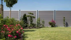 Planeo Viento - Gartenzaun Quadratisch Ziegelgrau