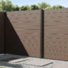 Planeo Gardence BPC-Zaun - Mocca Brown Designeinsatz Optional 180 X 180 Cm