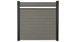 Planeo Solid - Gartenzaun Designblende Glas15 Grau
