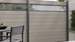 Planeo Gardence BPC-Zaun - Grey Designeinsatz Optional 180 X 180 Cm -Planeo Klick Deutschland Verkaufs-Shop pz157600010 6 5