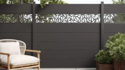 Planeo Gardence BPC-Zaun XL - Black Co-ex Designeinsatz Optional 180 X 180 Cm -Planeo Klick Deutschland Verkaufs-Shop pz161100008 4 5