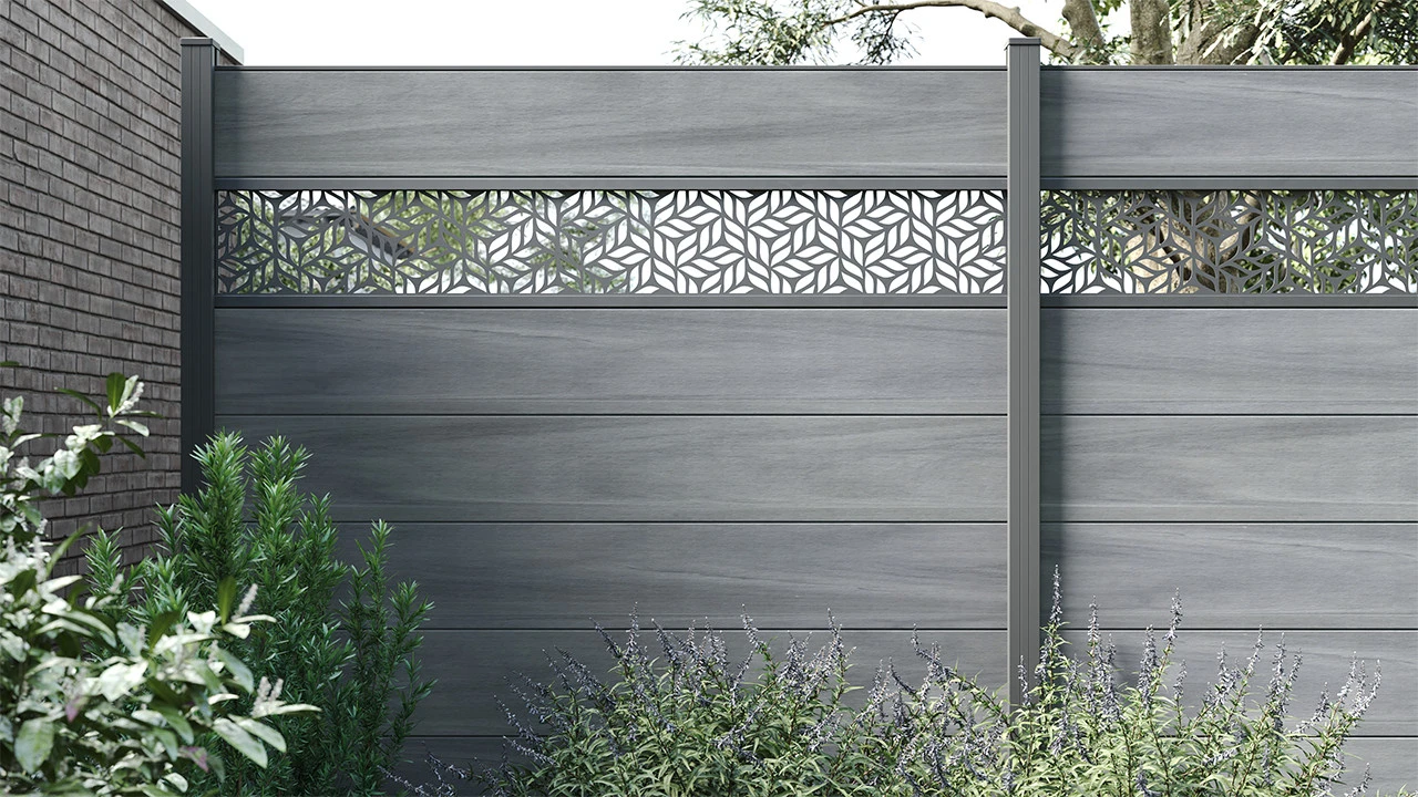 Planeo Gardence BPC-Zaun XL - Shady Grey Co-ex Designeinsatz Optional 180 X 180 Cm 4 Planeo Gardence BPC-Zaun XL - Shady Grey Co-ex Designeinsatz Optional 180 X 180 Cm – Bild 4