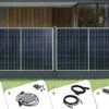 Planeo Solarzaun Komplett Set 1.8m Höhe 3.8m Länge Anthrazitgrau Zum Einbetonieren