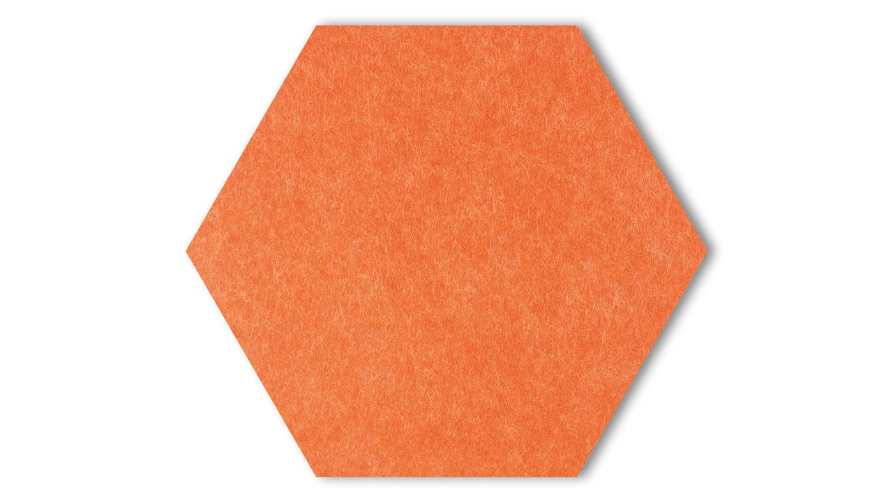 Planeo HexaWall - Akustik Filzpaneel Orange 30 X 26 Cm 1 Planeo HexaWall - Akustik Filzpaneel Orange 30 X 26 Cm