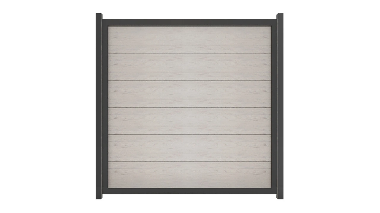 Planeo Viento - Gartenzaun Quadratisch Bi-Color Mit Alu-Rahmen In Anthrazit 2 Planeo Viento - Gartenzaun Quadratisch Bi-Color Mit Alu-Rahmen In Anthrazit – Bild 2